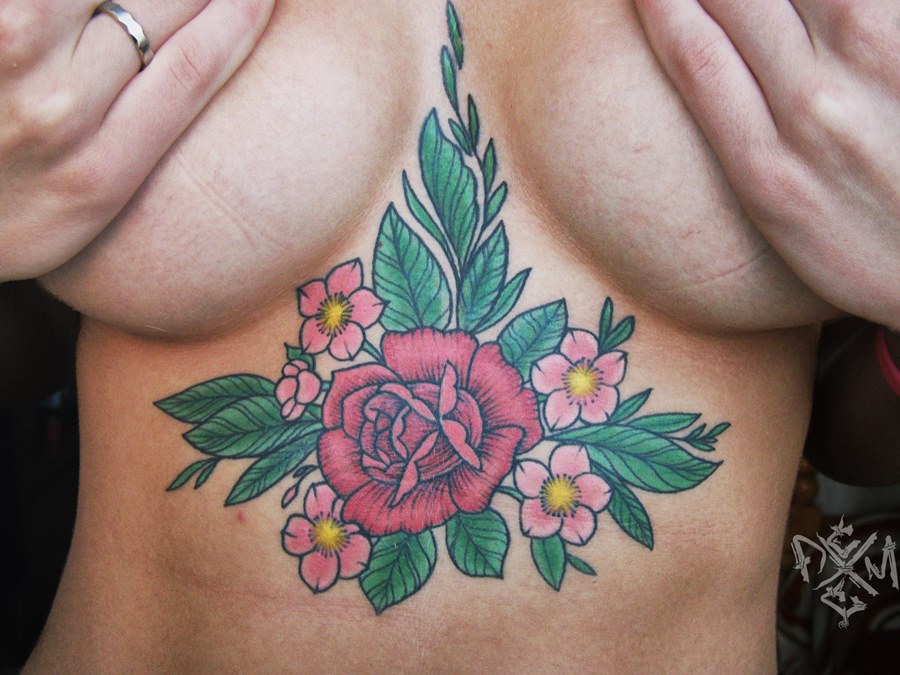 Sexy nude breast tattoos