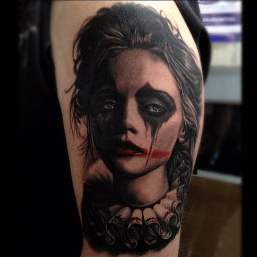 Joker tattoo for girl